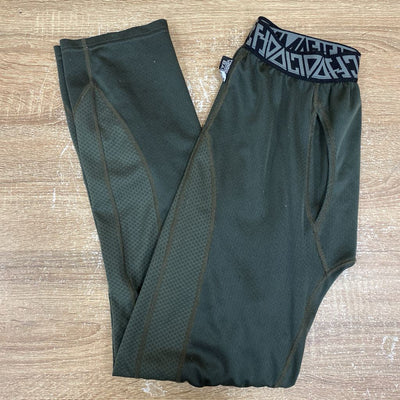 Homeschool Snowboarding - Men's Baselayer Bottoms - MSRP $105: Dark Green-men-MD