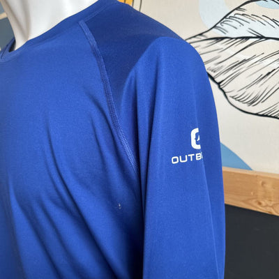 Outbound - Men's L/S Athletic Shirt: Blue--XL