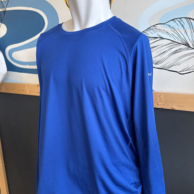 Outbound - Men's L/S Athletic Shirt: Blue--XL