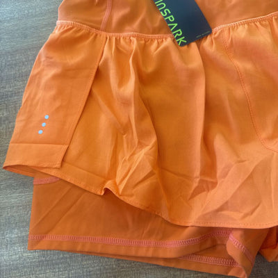 Pinspark Women's Running Shorts: Orange-women-LG