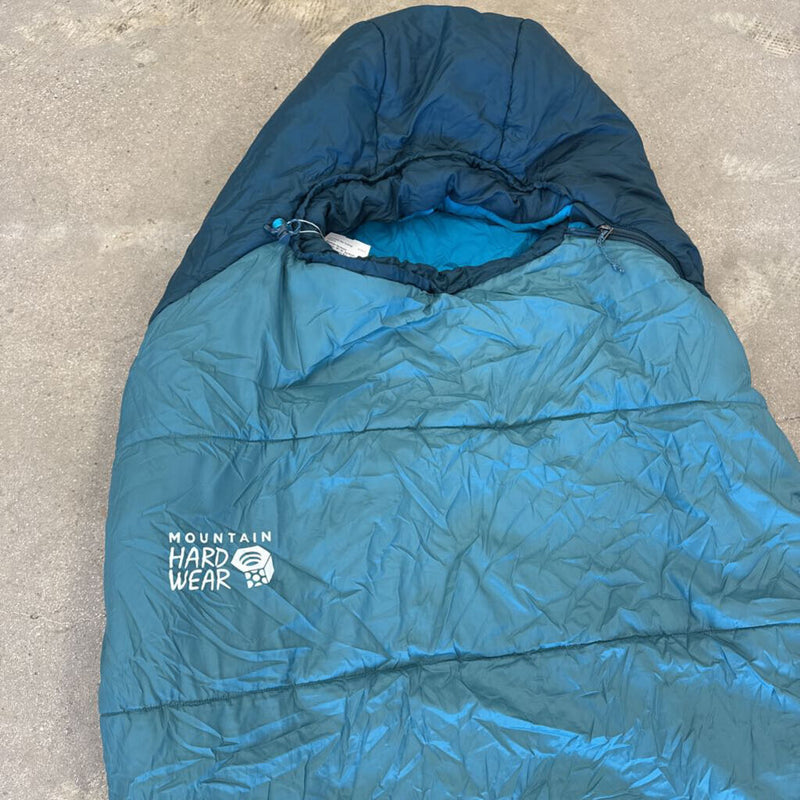 Mountain Hardwear - Bozeman 15F/-9C Synthetic Mummy Sleeping Bag - MSRP $170: Blue/Teal-unisex-Long / Left Zip