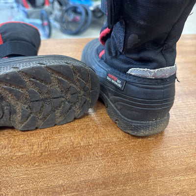 Ice Fields- Children's Winter Boots: Black/Red-children-10T