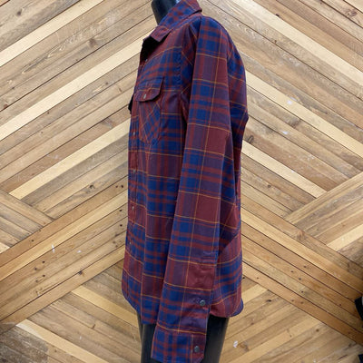 Flylow - Men's Flannel Shirt - MSRP $135: Red/Blue Plaid-men-MD