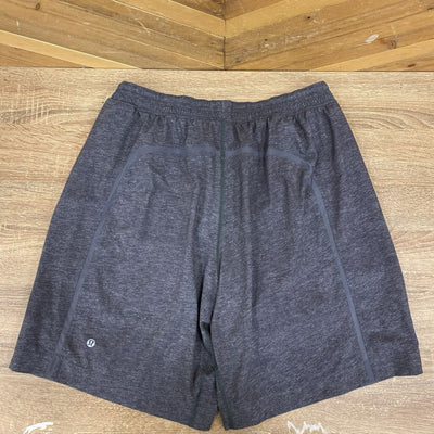 Lululemon - Men's Lined Athletic Shorts: Grey-men-LG