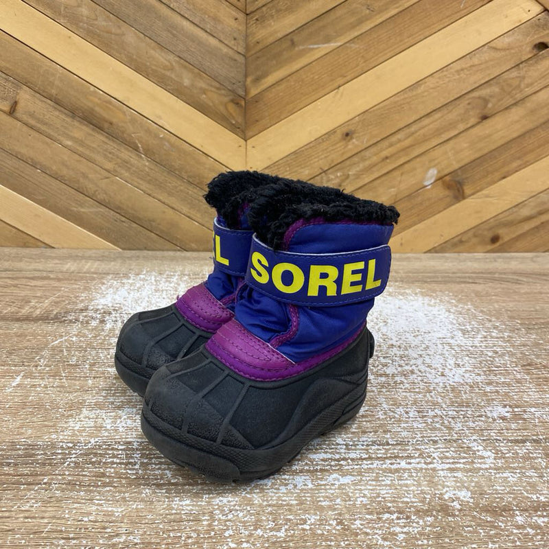 Sorel - Toddler Winter Boots : Black/Purple-children-5
