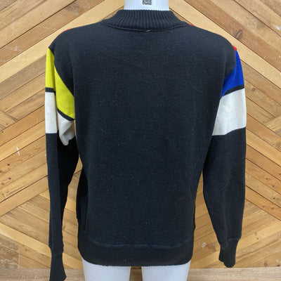 Santini - Look Vintage Wool Quarter Zip : Black/White/Red-unisex-SM