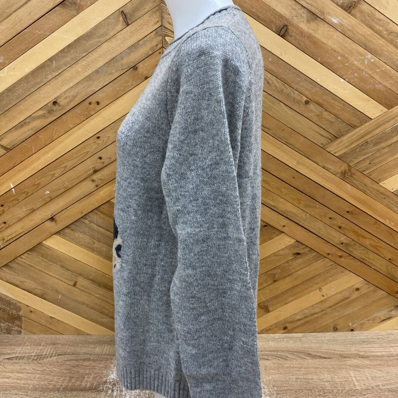 Telluride - Womens Knit Wool Sweater : Grey-women-XL