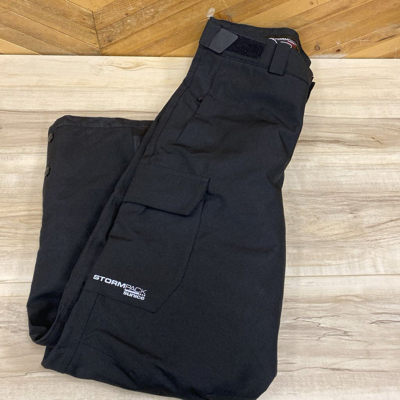 Stormpack Waterproof Insulated Snow Pants: Black-unisex-MD