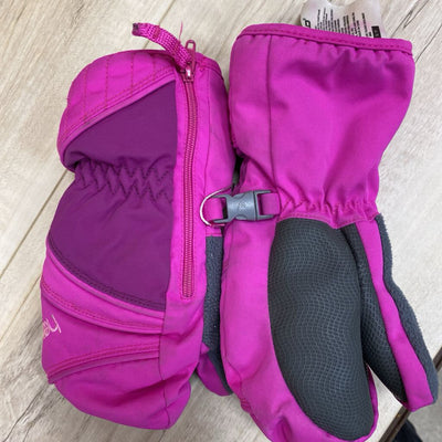Children's Insulated Winter Mittens: Pink-children-