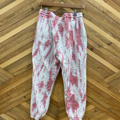 Bench. - Women's Tie-Dye Sweatpants: White and Pink-women-XL