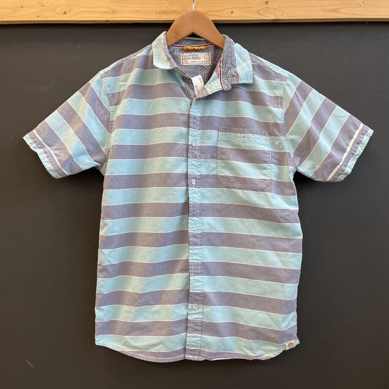 Free Planet Striped Button-Up Shirt: Multi-Color-boys-14/16Y