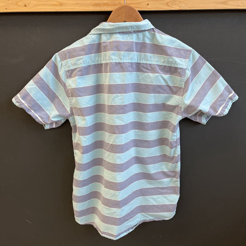 Free Planet Striped Button-Up Shirt: Multi-Color-boys-14/16Y