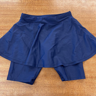 Calypsa - Swim Skort: Navy-children-7