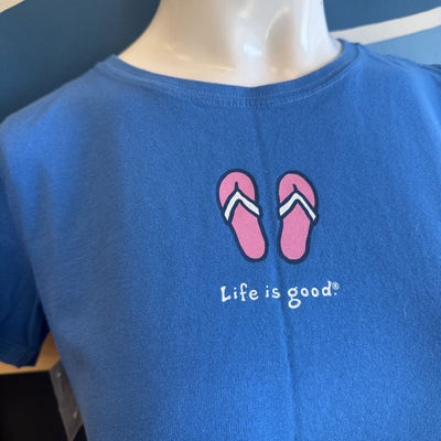 Life is Good - Women's T-Shirt - MSRP $35: Blue-women-SM