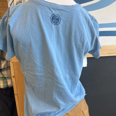 Life is Good - Women's Crusher Tee- MSRP $ 35: light blue-women-SM