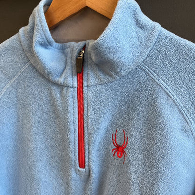 Spyder - Kids' 1/4 Zip Fleece Pullover Jacket - MSRP $89: Light Blue-children-LG Y