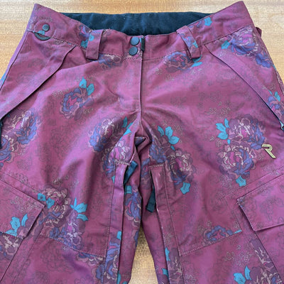 Ripzone - Women's Floral-Print Snow Pants: Maroon-women-SM
