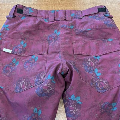 Ripzone - Women's Floral-Print Snow Pants: Maroon-women-SM