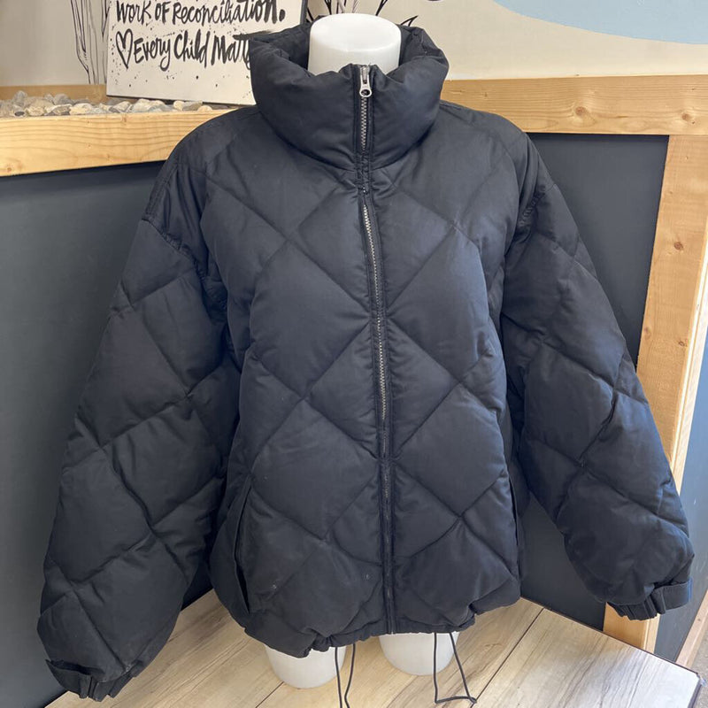 Eddie Bauer Outdoor Outfitter Black Puffer Jacket: black-women-XXL