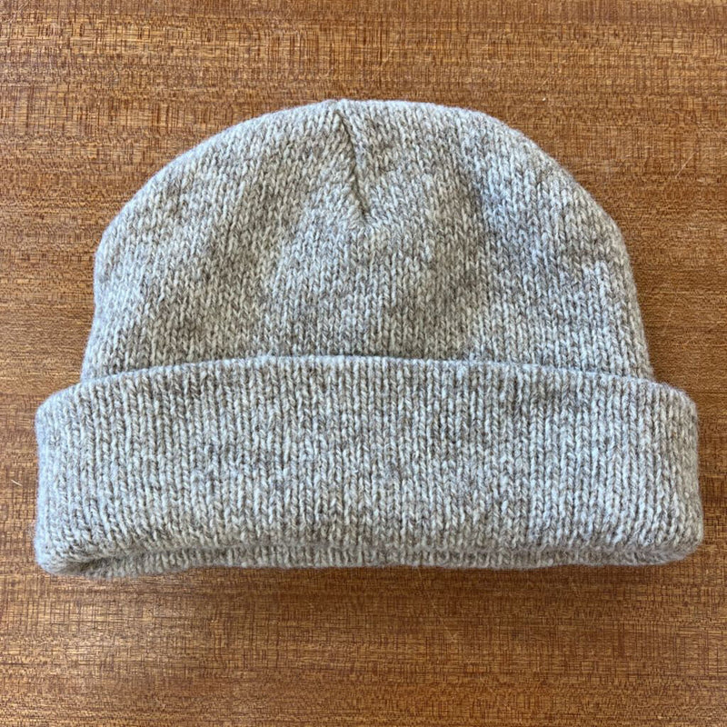 Knit Wool-Blend Toque: Brown-unisex-