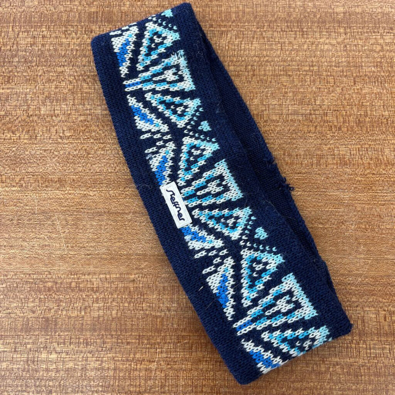 Steffner - Knit Ski Headband: Navy/White/Blue-unisex-