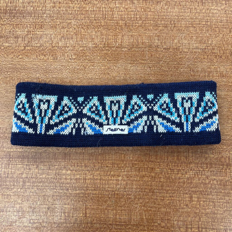 Steffner - Knit Ski Headband: Navy/White/Blue-unisex-