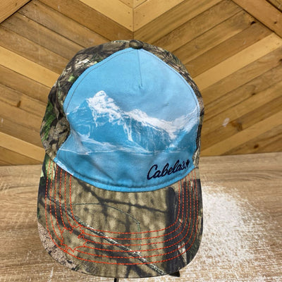 Cabela's - Camouflage Baseball Cap: Camouflage with blue accents-unisex-