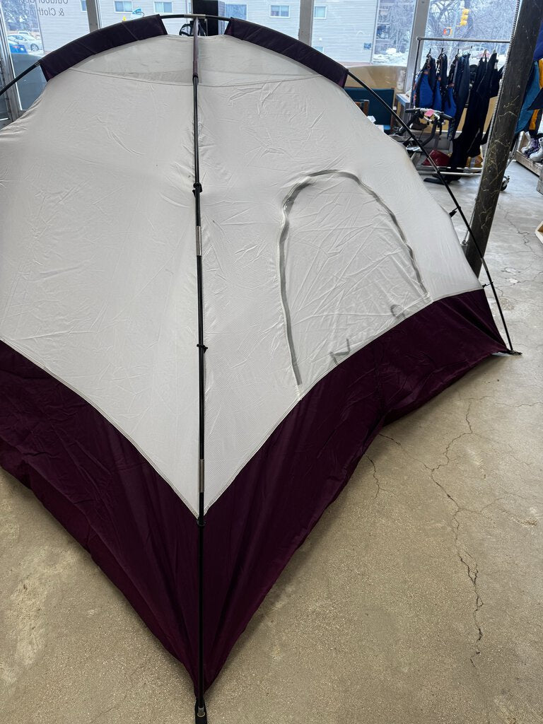 Priemer NorthTrail - 4 Person Square Dome Tent: White, Maroon, Grey --4 Person