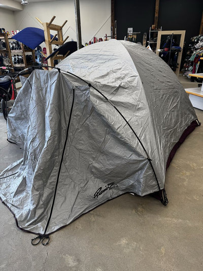 Priemer NorthTrail - 4 Person Square Dome Tent: White, Maroon, Grey --4 Person