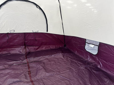 Priemer NorthTrail - 4 Person Square Dome Tent: White, Maroon, Grey --4 Person