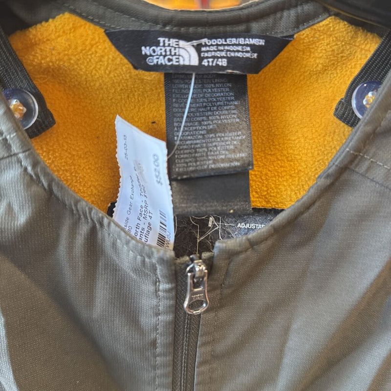 The North Face Toddler Camouflage Insulated Overall: Green Camouflage-children-4T