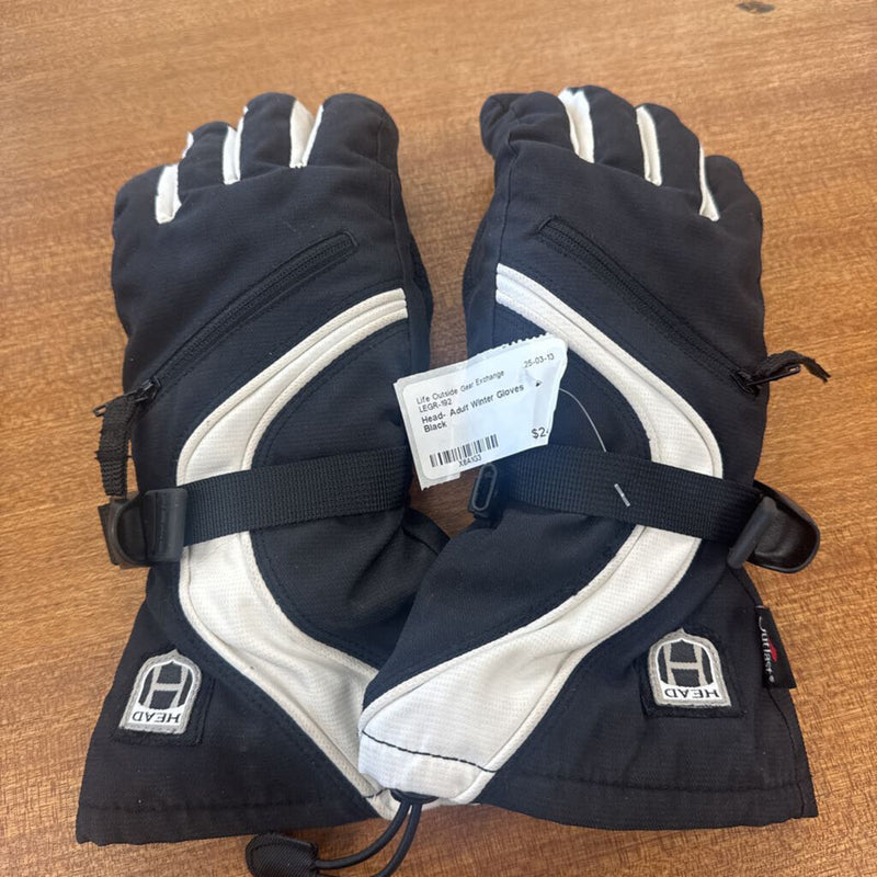 Head- Adult Winter Gloves : Black -men-