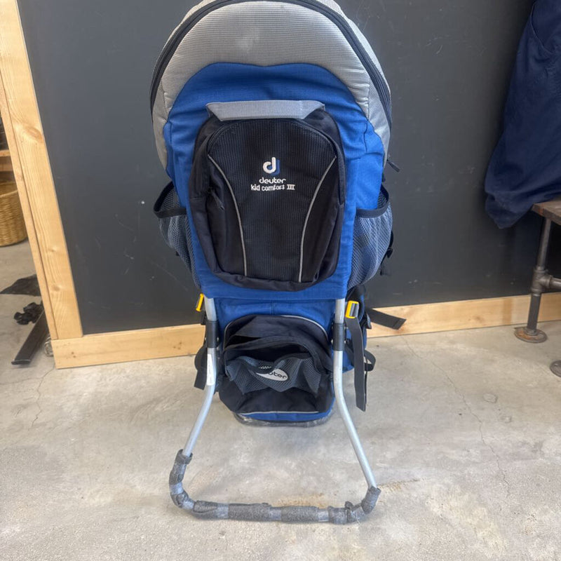 Deuter - Kid Comfort III Child Carrier Backpack - MSRP $470: Navy Black Grey -children-