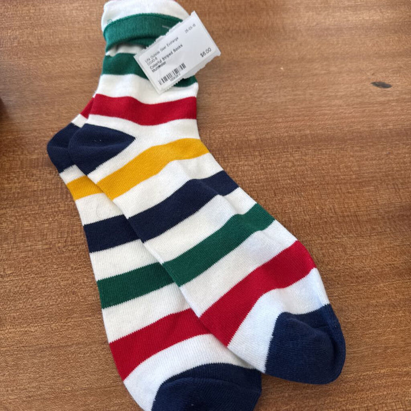 Colorful Striped Socks: Multicolor-unisex-