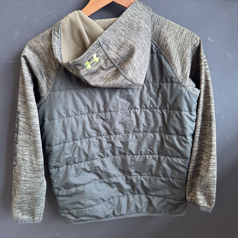 Under Armour- Youth Coldgear Hybrid Jacket - MSRP $99: black and gray-boys-MD Y