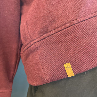 tentree - Women's Collared V-Neck Pullover Sweater - MSRP comp $88: Maroon-women-XS