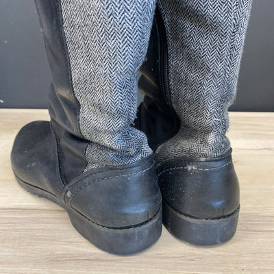 Eddie Bauer - Women's Tall Zip Boot- MSRP compared $230 : Black Grey -women-8.5