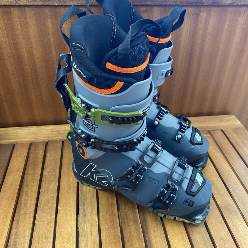K2 - Mindbender 100 GripWalk Downhill Ski Boots - MSRP $600: Grey / Green / Orange-unisex-25/25.5