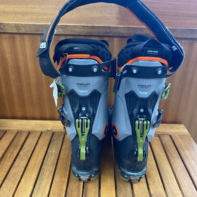 K2 - Mindbender 100 GripWalk Downhill Ski Boots - MSRP $600: Grey / Green / Orange-unisex-25/25.5