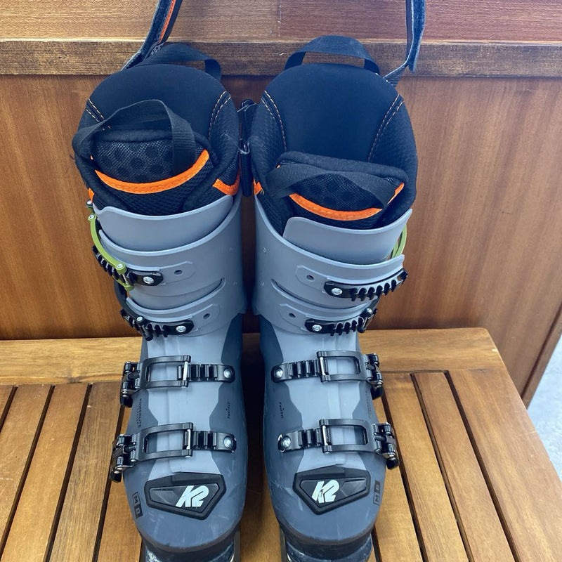 K2 - Mindbender 100 GripWalk Downhill Ski Boots - MSRP $600: Grey / Green / Orange-unisex-25/25.5