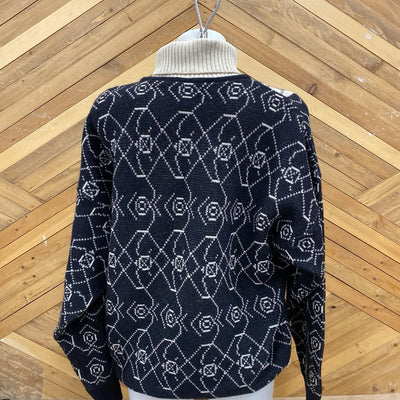 Lazo - Women's Knit Sweater : Black/White/Green-women-