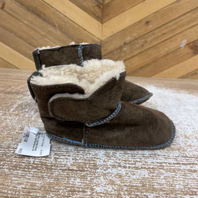 Emu- Baby Australian Sheep Booties- MSRP$49: Brown-infant-18-24M