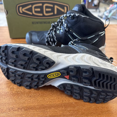 KEEN Women's NXIS - EVO MID Waterproof Hiking Shoes- MSRP $210: Black/Blue-women-8.5