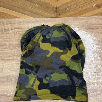 Kombi - Kids Patterned MerinoMIX PRO Baselayer Top - MSRP $65: Green/Grey Camo-children-MD