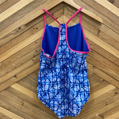 Speedo - Girls' Swim Suit: Blue-girls-16Y