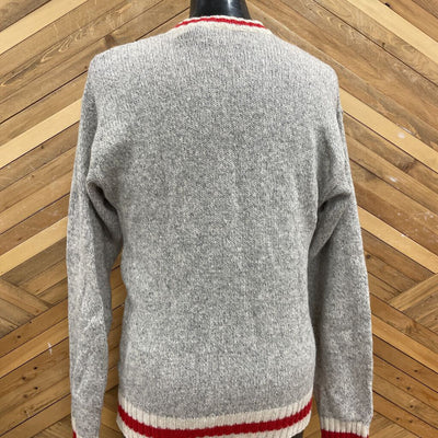 London Fog Outdoors Unlimited - Men's Wool Sweater: Grey/White/Red-men-MD