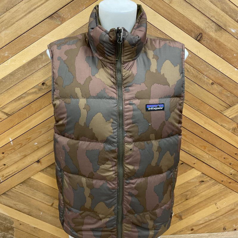 Patagonia Brown Puffer Vest: brown-women-SM