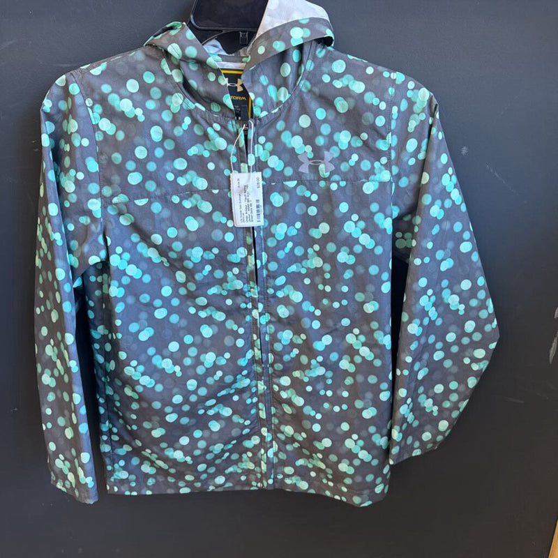 Under Armour - Youth Spring Jacket - MSRP $85: Gray with Green Dots-children-MD Y