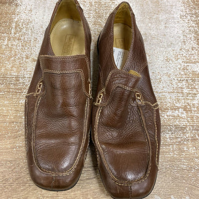 Sandro - Brown Leather Slip-On Shoes: brown-men-