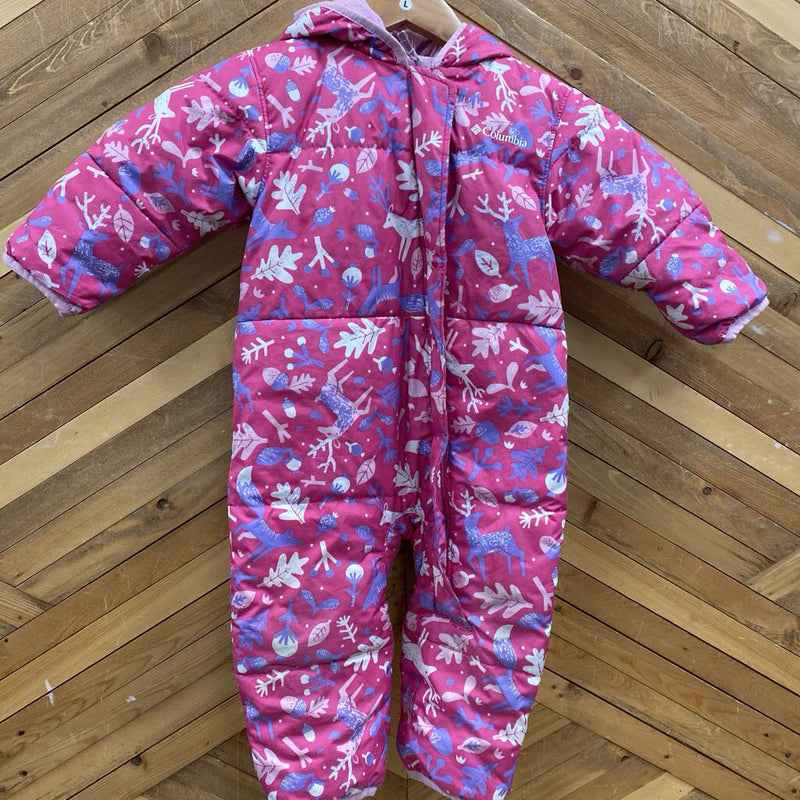 Columbia - Infant Snowsuit with Floral Design - MSRP $120: Pink-children-12-18 months